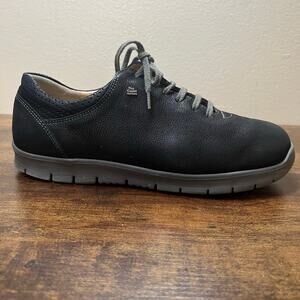 Finn Comfort Sneakers 41 Mens 8 Black Leather Lace Up Shoes Germany Womens 10